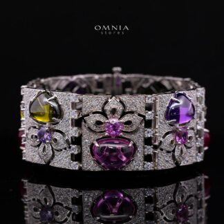 Solenne Bracelet with Premium Simulated Diamonds and Certificate in 925 Sterling Silver
