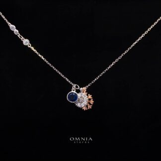 Faelina Pendant Necklace with High-Quality Simulated Diamonds in 925 Sterling Silver