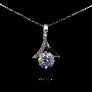 Yelena Pendant Necklace with High-Quality Simulated Diamonds in 925 Sterling Silver