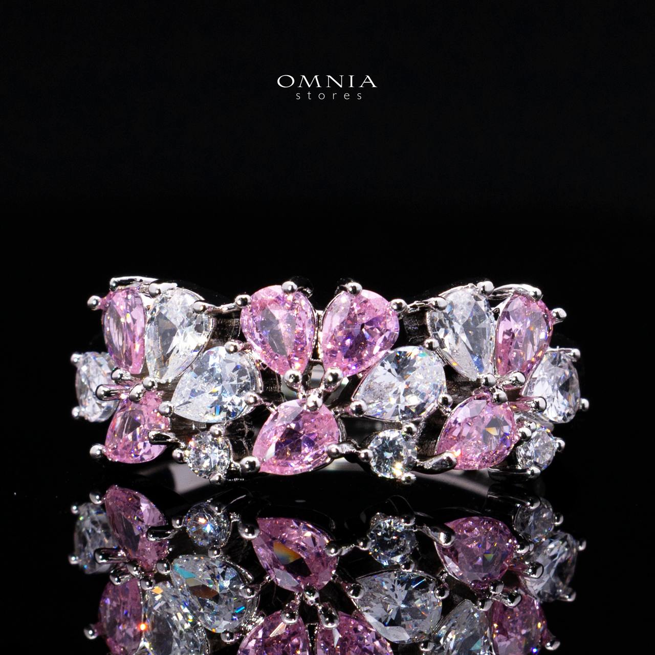 Safira Pink Luxury Bridal Full Jewelry Set with High-Quality Premium Simulated Diamonds - Image 5