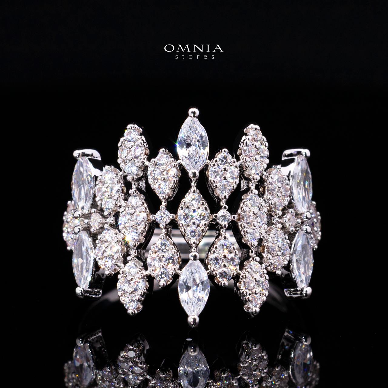 Cyra White Luxury Bridal Full Set with High-Quality Simulated Diamonds and Rhodium Plating - Image 6