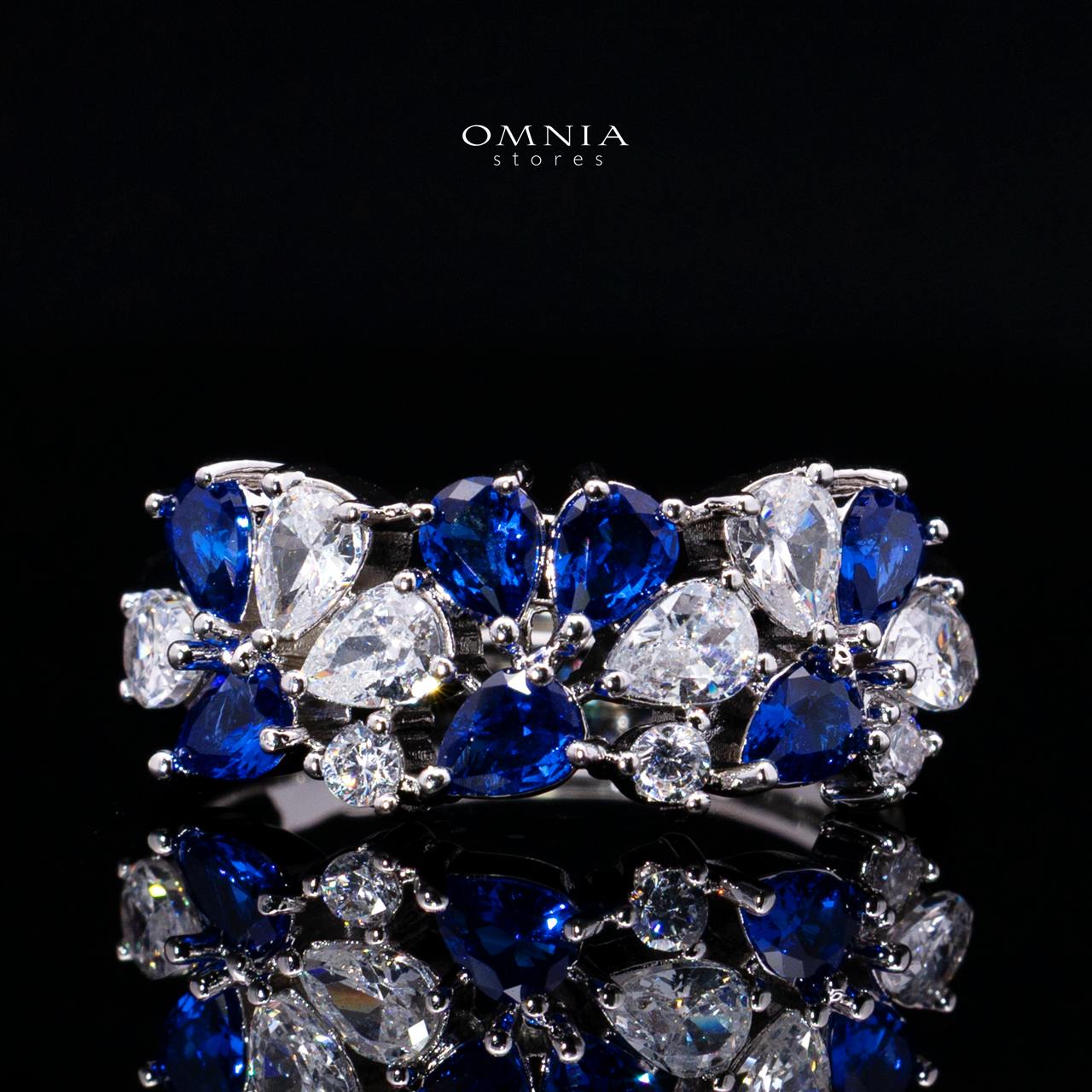Safira Blue Luxury Bridal Full Jewelry Set with High-Quality Premium Simulated Diamonds - Image 5
