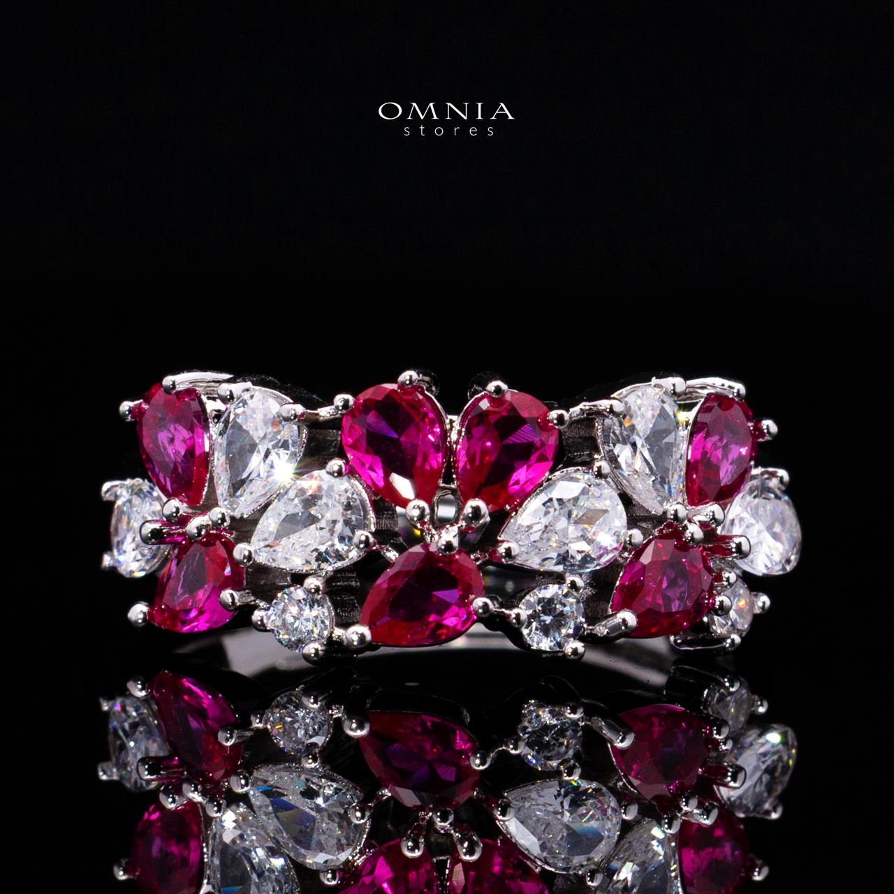 Safira Ruby Red Luxury Bridal Full Jewelry Set with High-Quality Premium Simulated Diamonds - Image 5