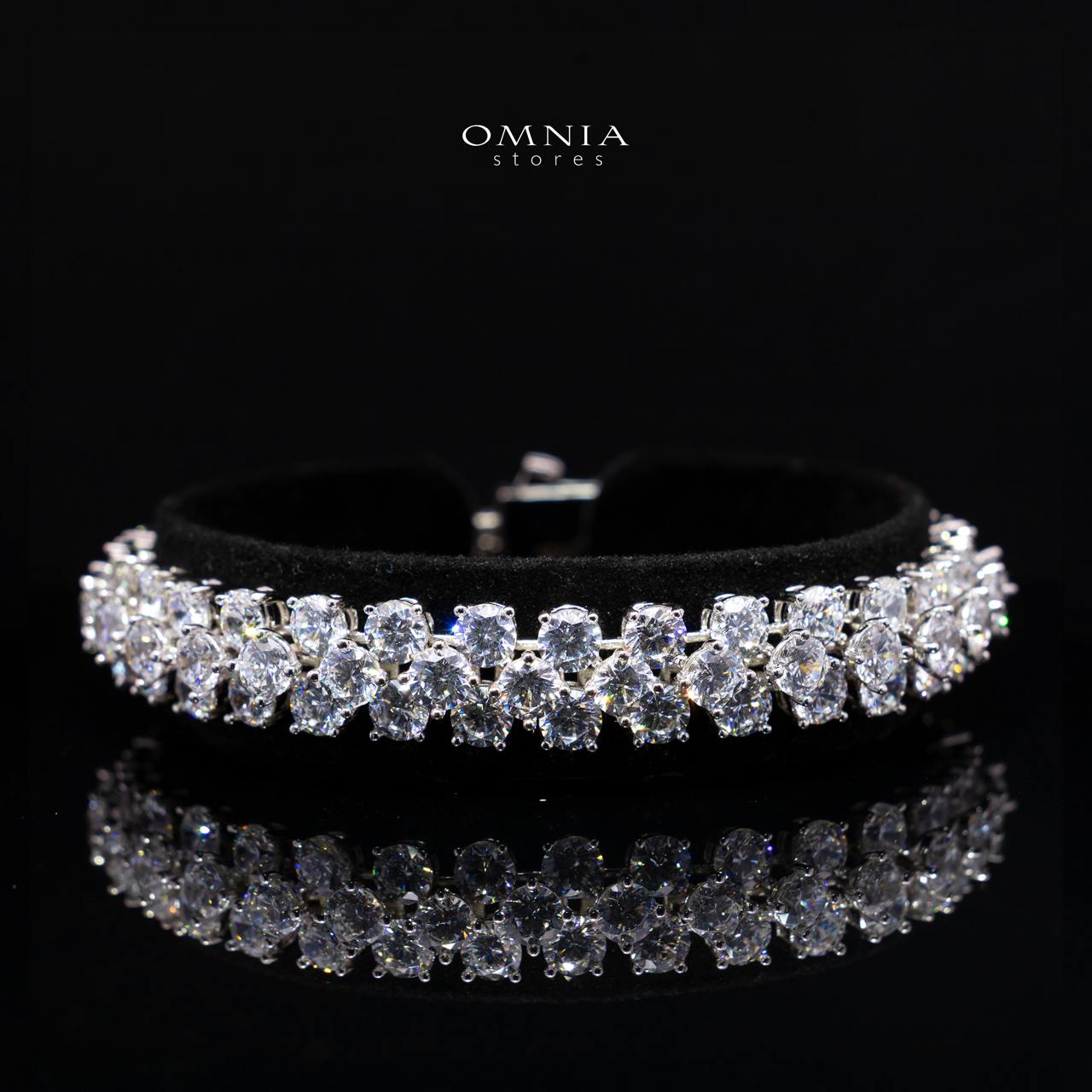 Celopatra Bracelet with High-Quality Premium Simulated Diamonds in 925 Sterling Silver