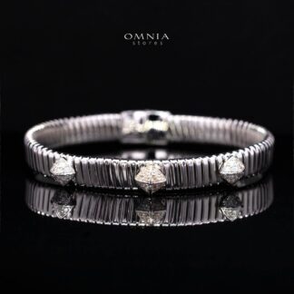 Calyssia Silver Bracelet with High-Quality Premium Simulated Diamonds in 925 Sterling Silver