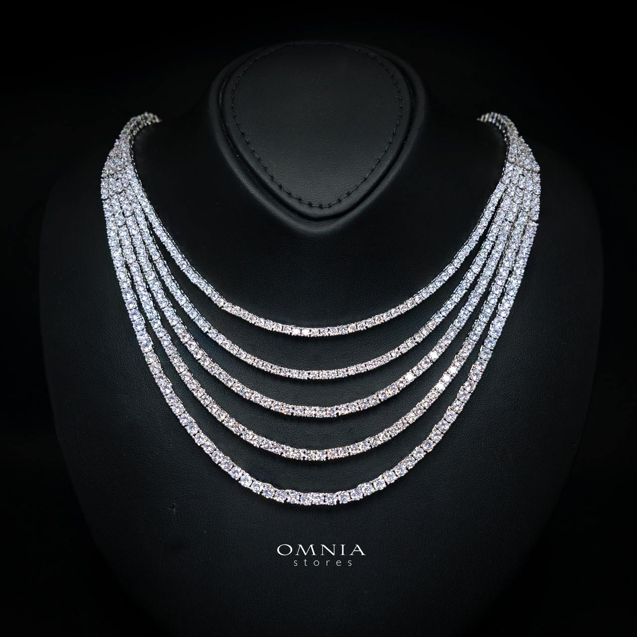 Yasmira White Luxury Bridal Full Set with High-Quality Simulated Diamonds, Rhodium Plated - Image 2
