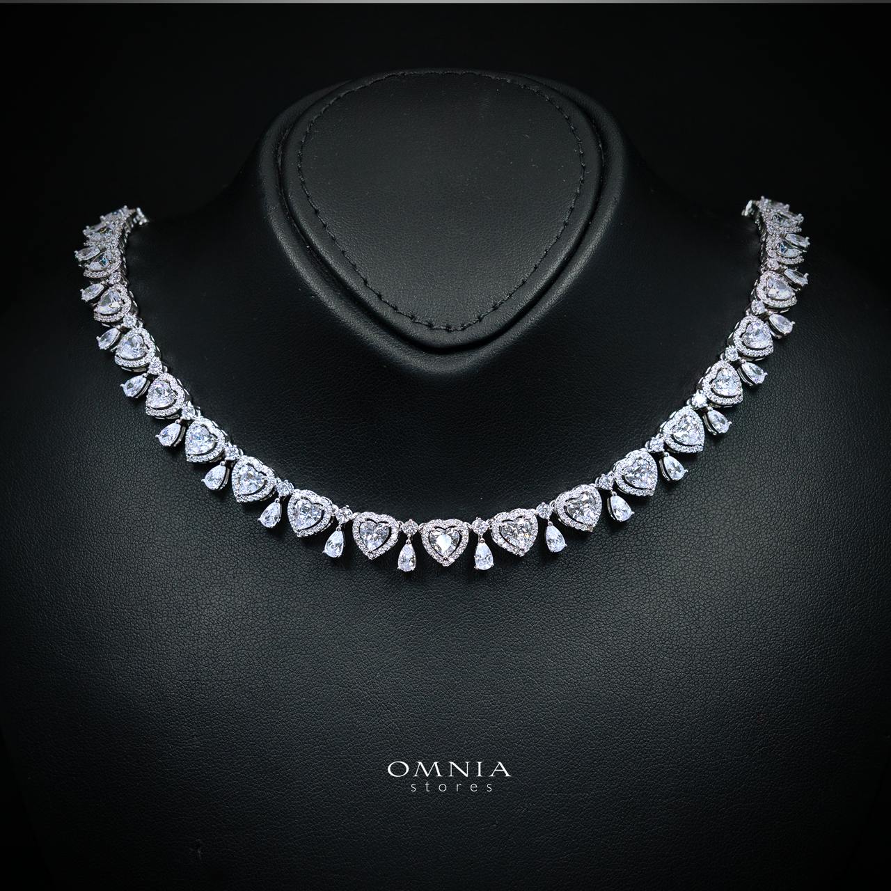 Talina White Luxury Bridal Full Jewelry Set with High-Quality Premium Simulated Diamonds-Rhodium-Plated - Image 2