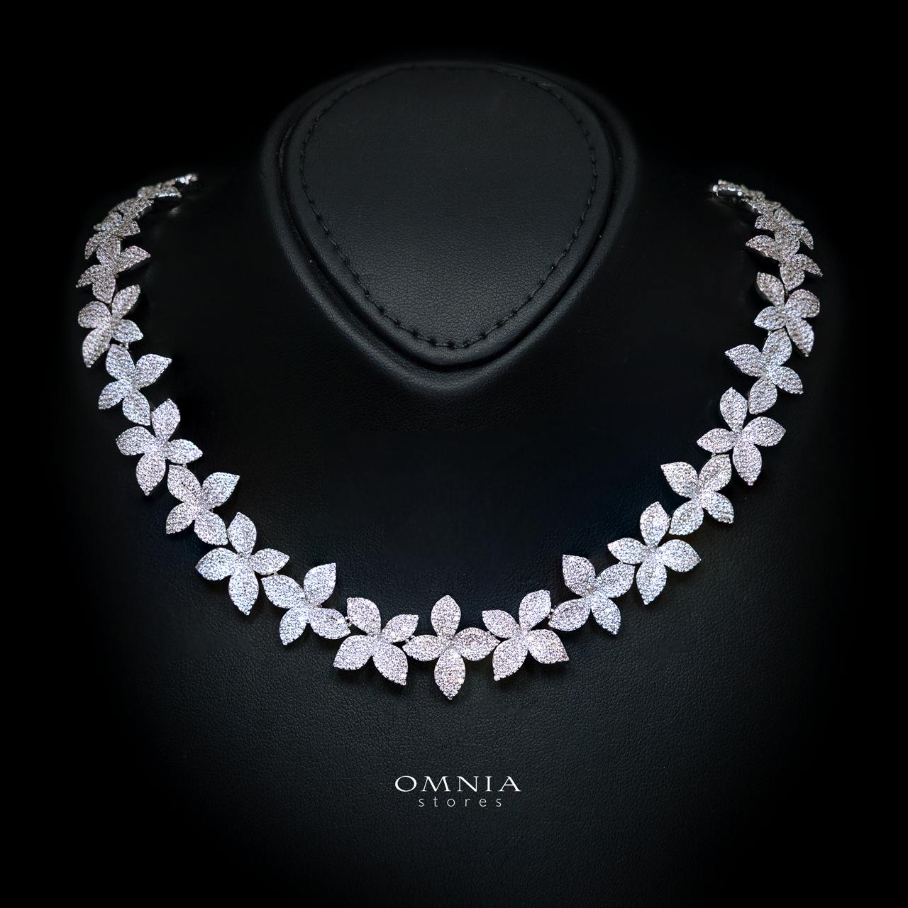 Brienne Luxury Bridal Full Set with High-Quality Premium Simulated Diamonds and Premium Rhodium Plating - Image 2