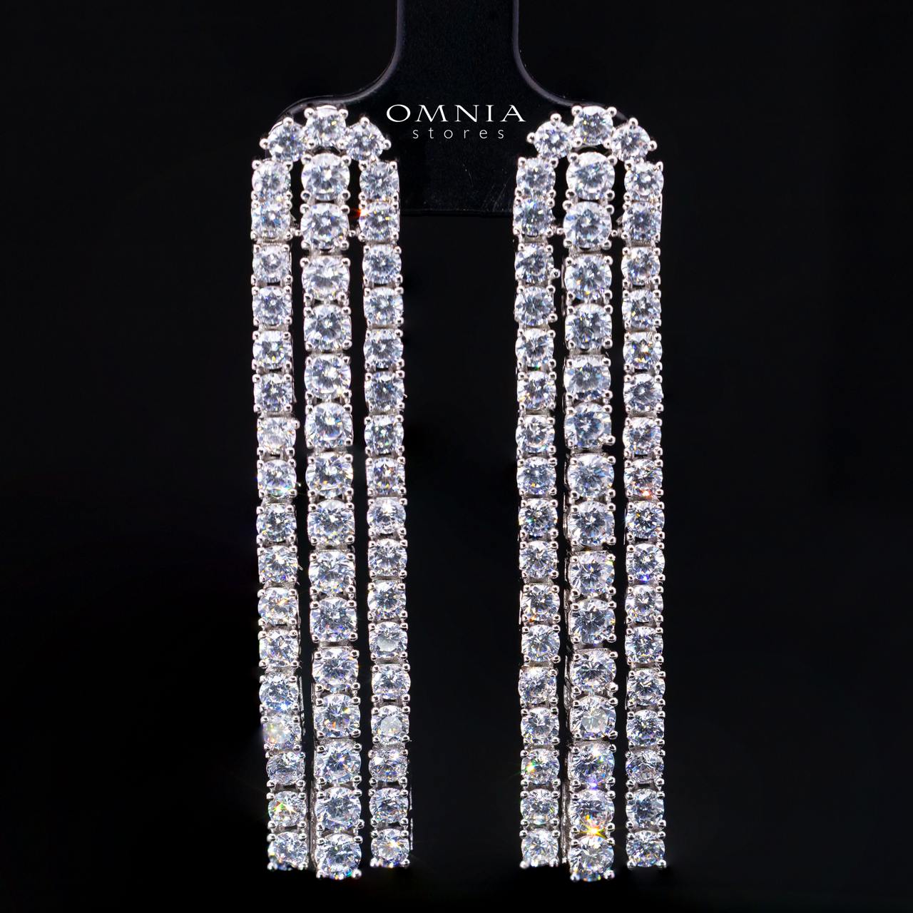 Yasmira White Luxury Bridal Full Set with High-Quality Simulated Diamonds, Rhodium Plated - Image 4