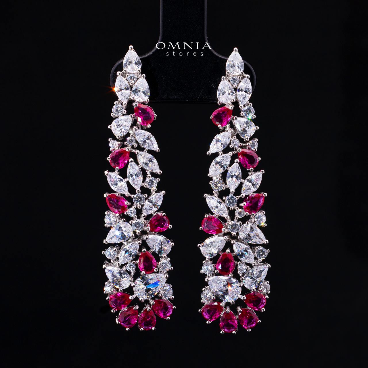 Safira Ruby Red Luxury Bridal Full Jewelry Set with High-Quality Premium Simulated Diamonds - Image 4
