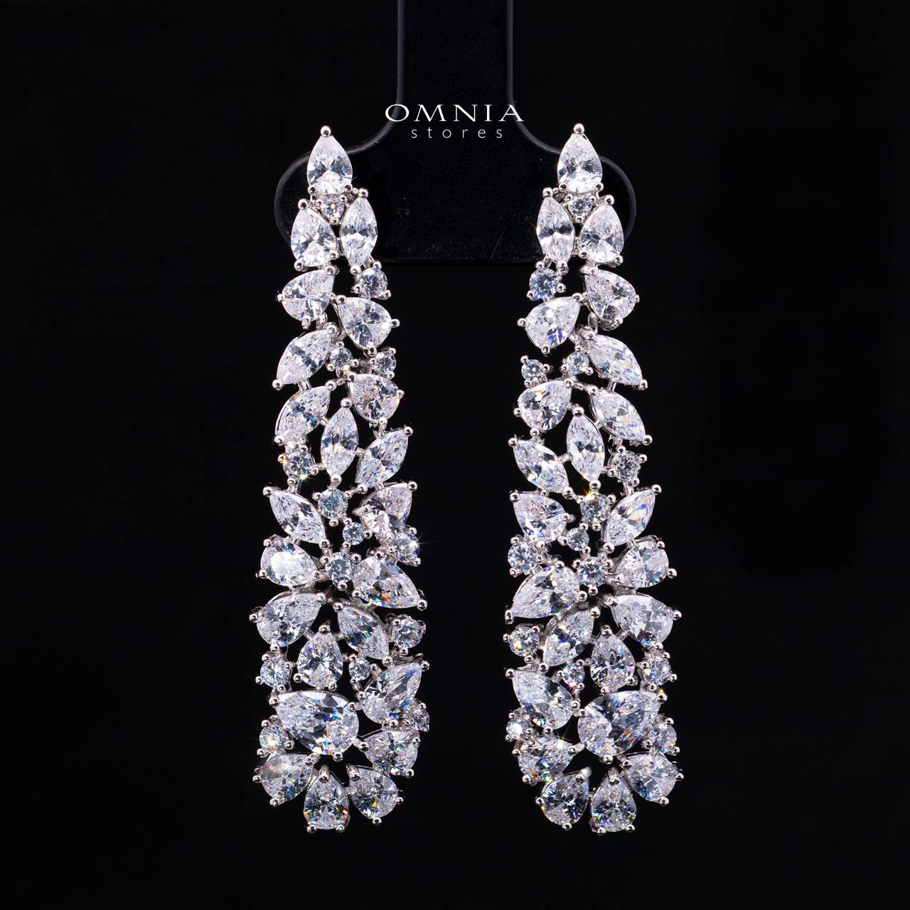 Safira White Luxury Bridal Full Jewelry Set with High-Quality Premium Simulated Diamonds - Image 3