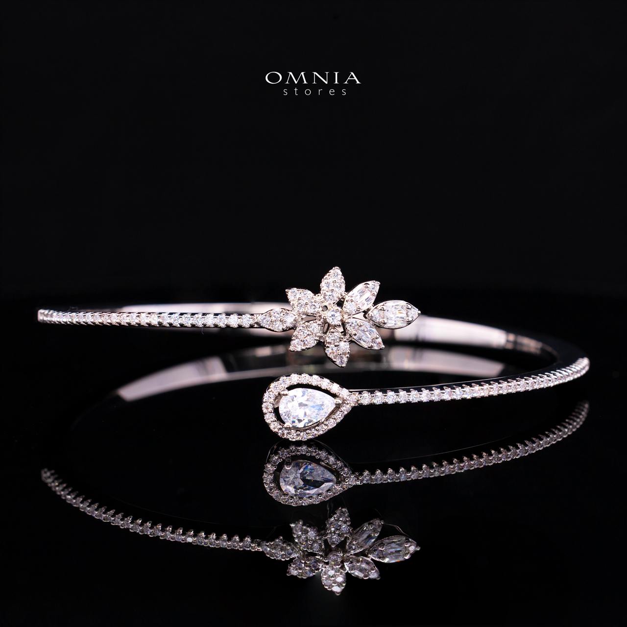 Annalise White Bridal Full Set with High-Quality Premium Simulated Diamonds – Rhodium-Plated - Image 3