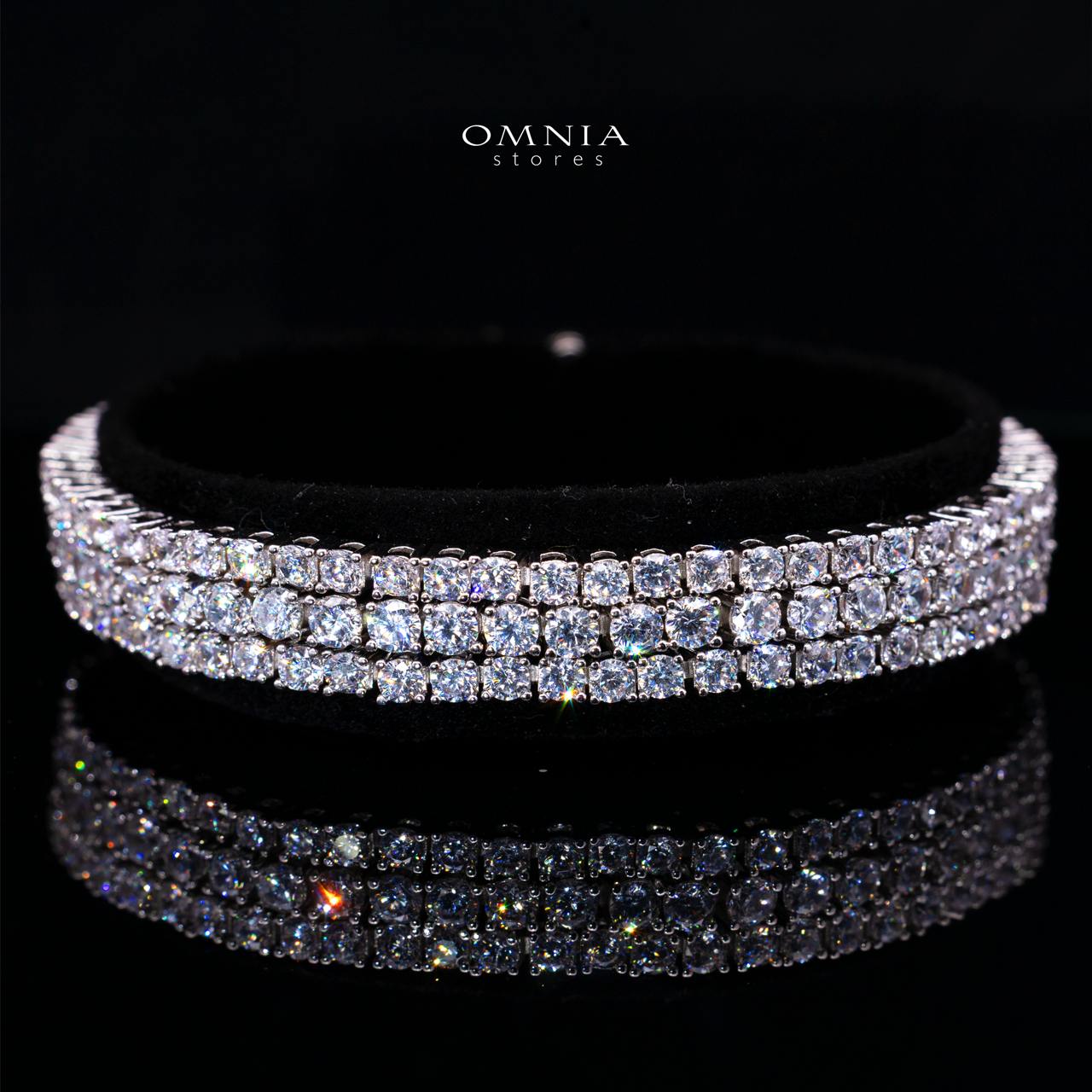 Yasmira White Luxury Bridal Full Set with High-Quality Simulated Diamonds, Rhodium Plated - Image 3