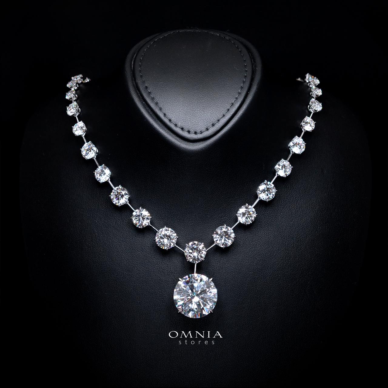 Lina Necklace with Certificate, High-Quality Premium Simulated Diamonds in 925 Sterling Silver - Image 2