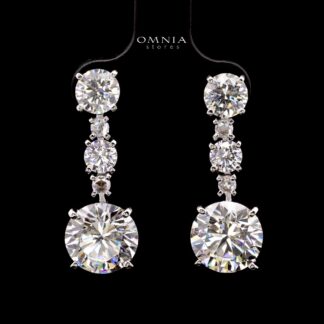 Kaliyah Earring with Certificate, High-Quality Premium Simulated Diamonds in 925 Sterling Silver