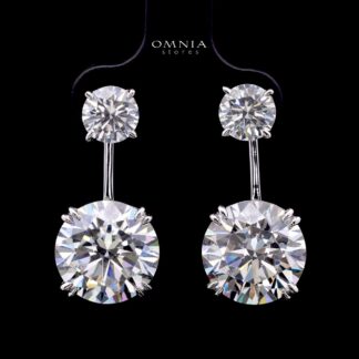 Tessa Earring with Certificate, High-Quality Premium Simulated Diamonds in 925 Sterling Silver