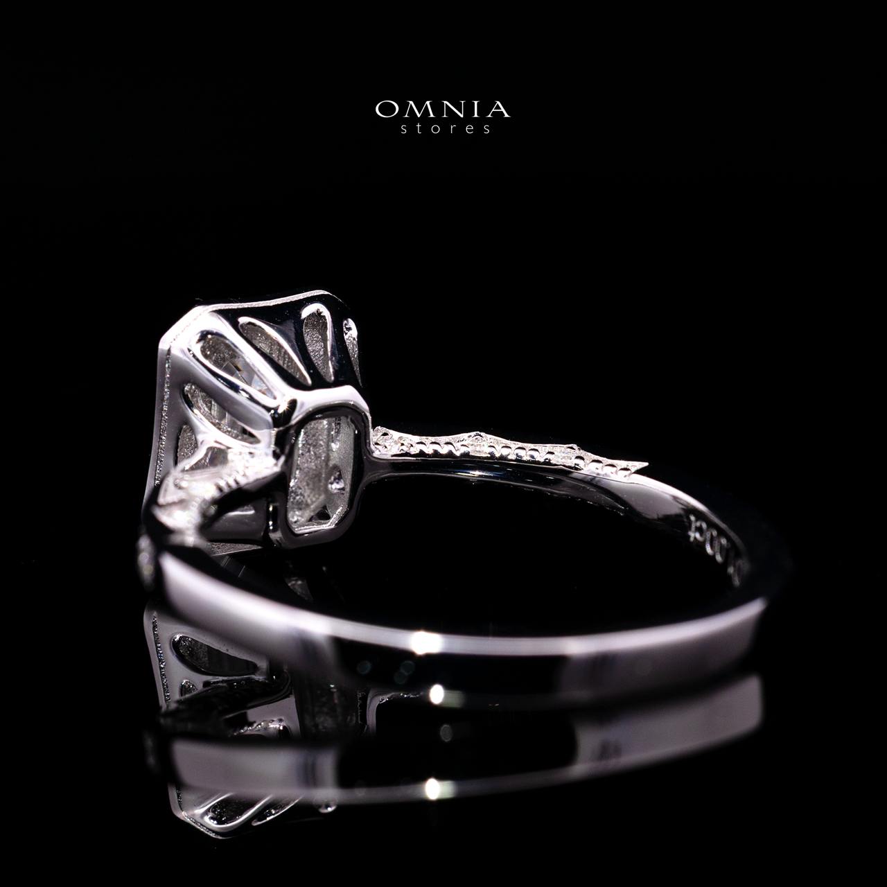 Diane Emerald-Cut Moissanite Ring 5x7mm (1CT) in 925 Sterling Silver - Image 4