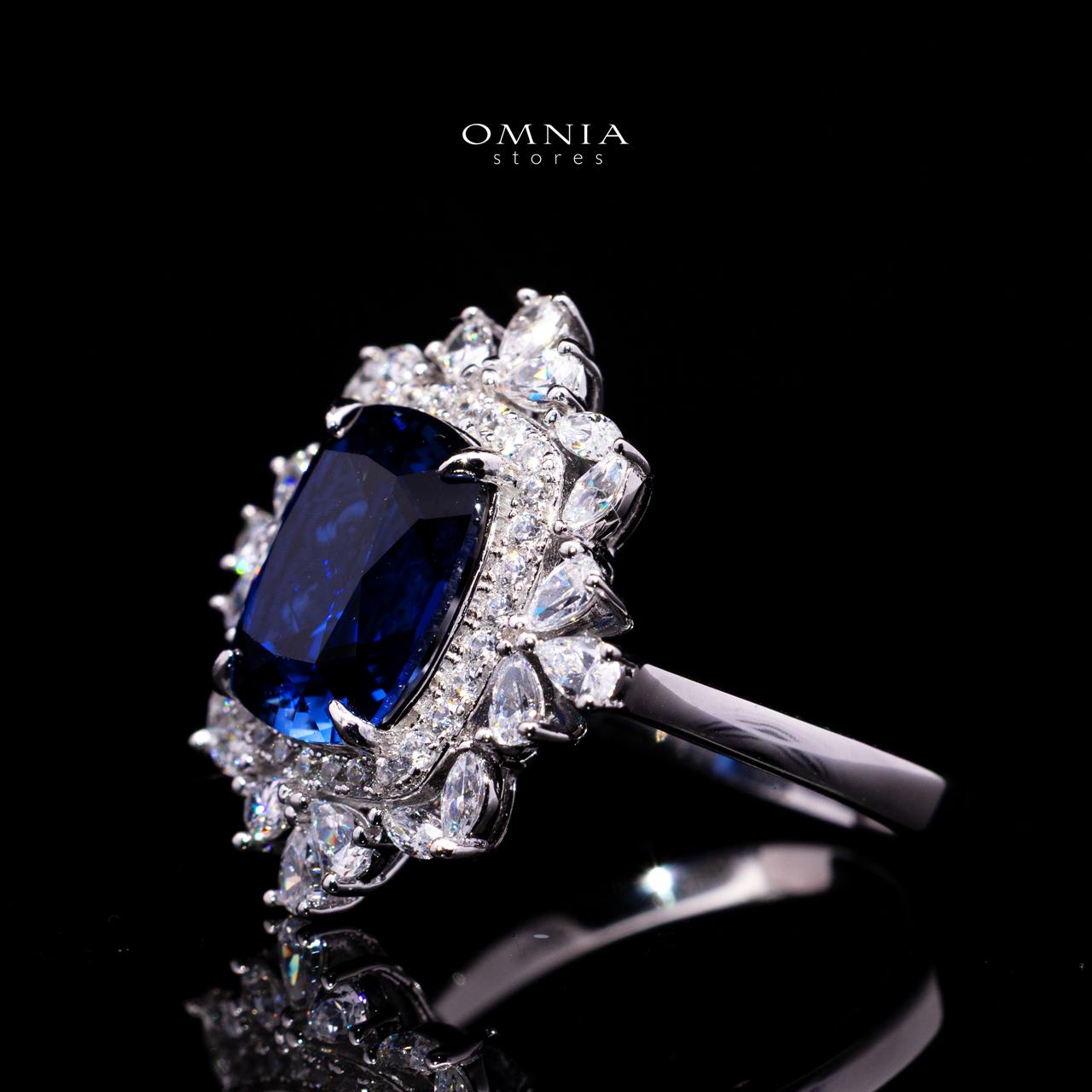 Alyah Blue Sapphire Ring with GRA Certificate in 925 Sterling Silver - Image 2