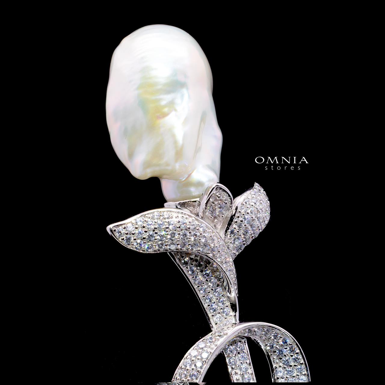 Josefin Brooch with High-Quality Simulated Diamonds in 925 Sterling Silver - Image 2