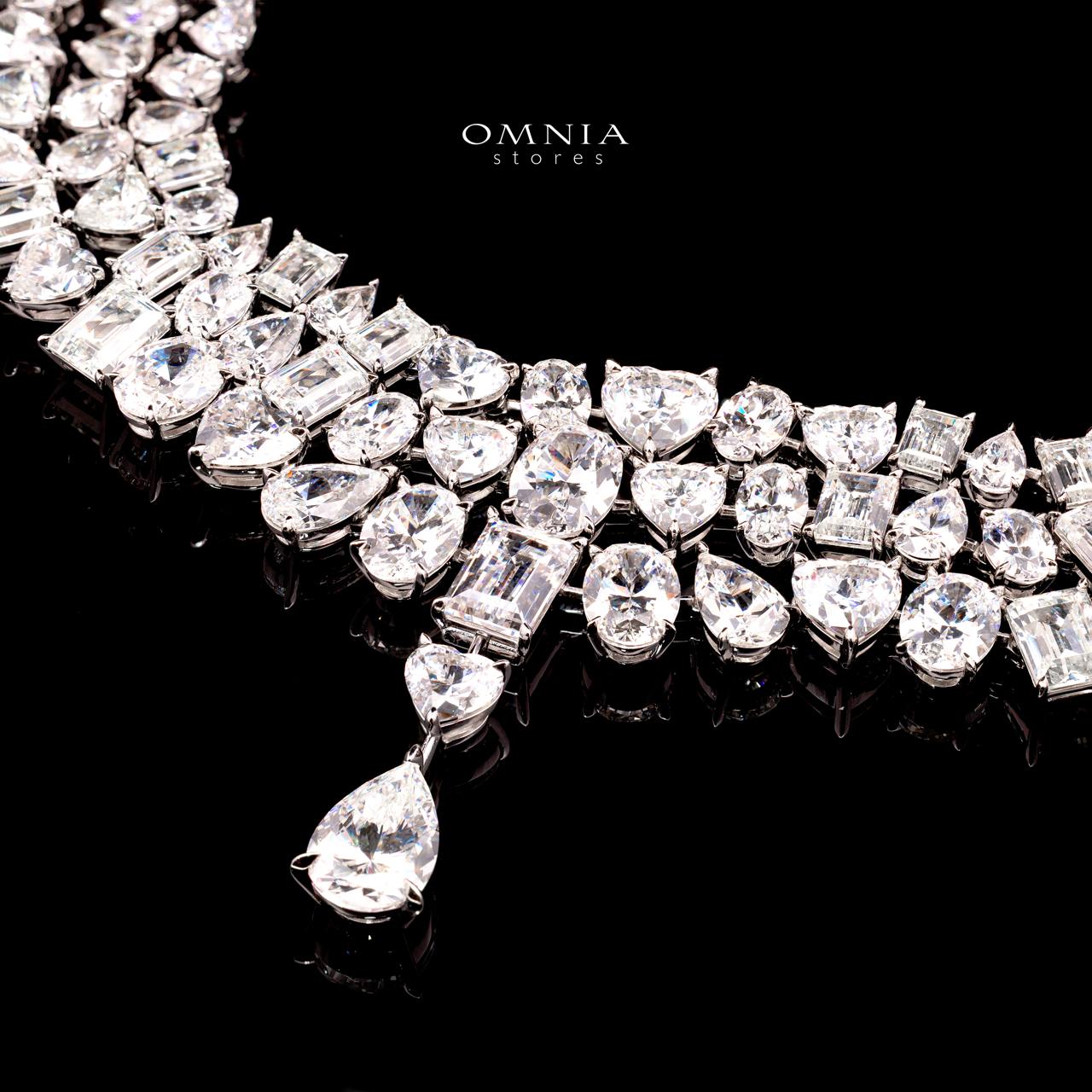 Margaret Royal Diamond Necklace with Certificate & Premium Simulated Diamonds in 925 Sterling Silver - Image 3