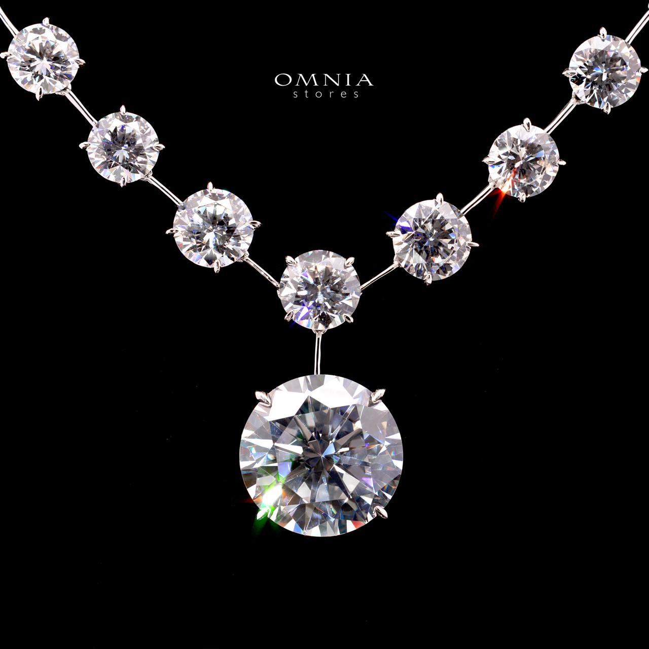 Lina Necklace with Certificate, High-Quality Premium Simulated Diamonds in 925 Sterling Silver - Image 3