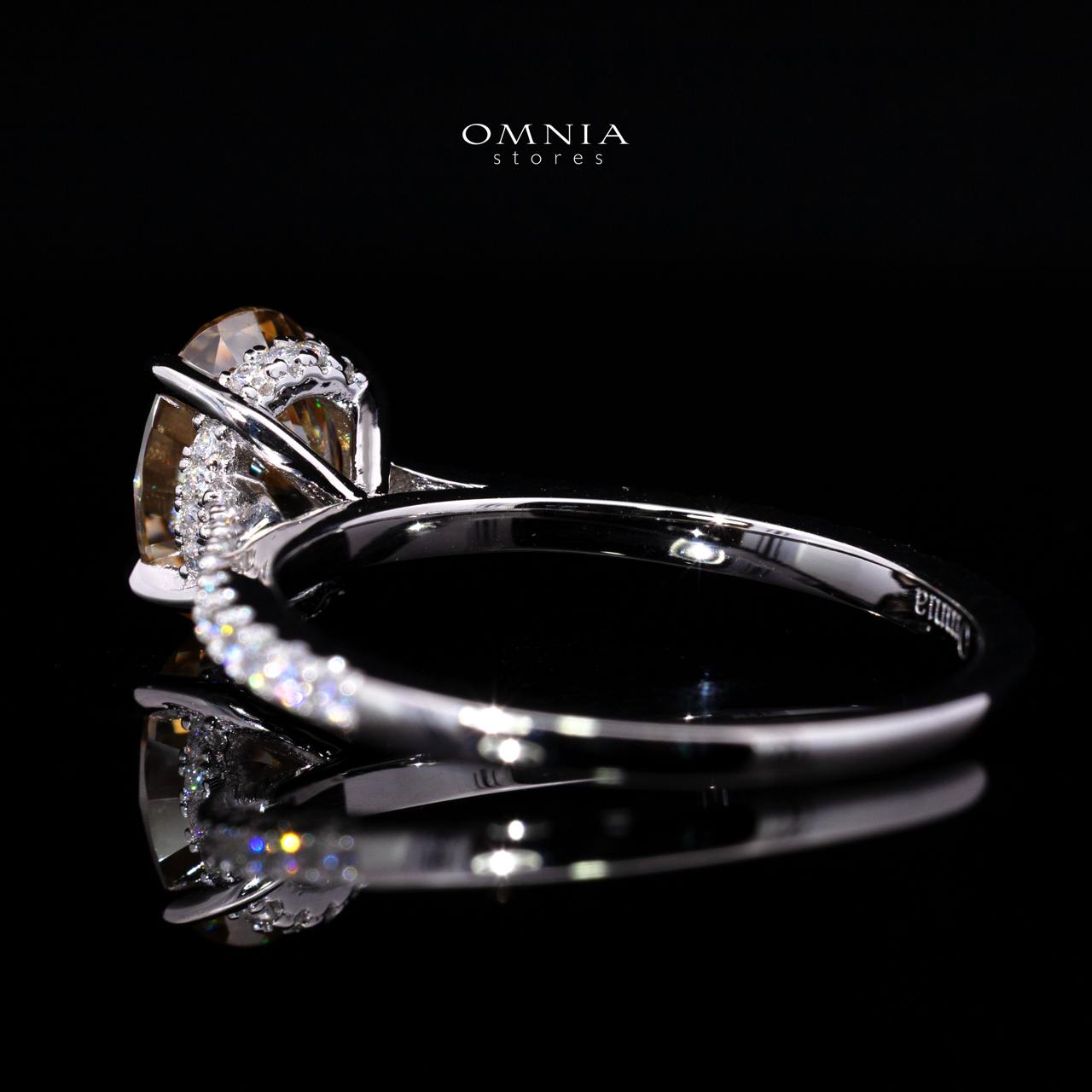Sadia Yellow Ring with GRA Certificate, High-Quality Simulated Diamond, and 925 Sterling Silver - Image 4