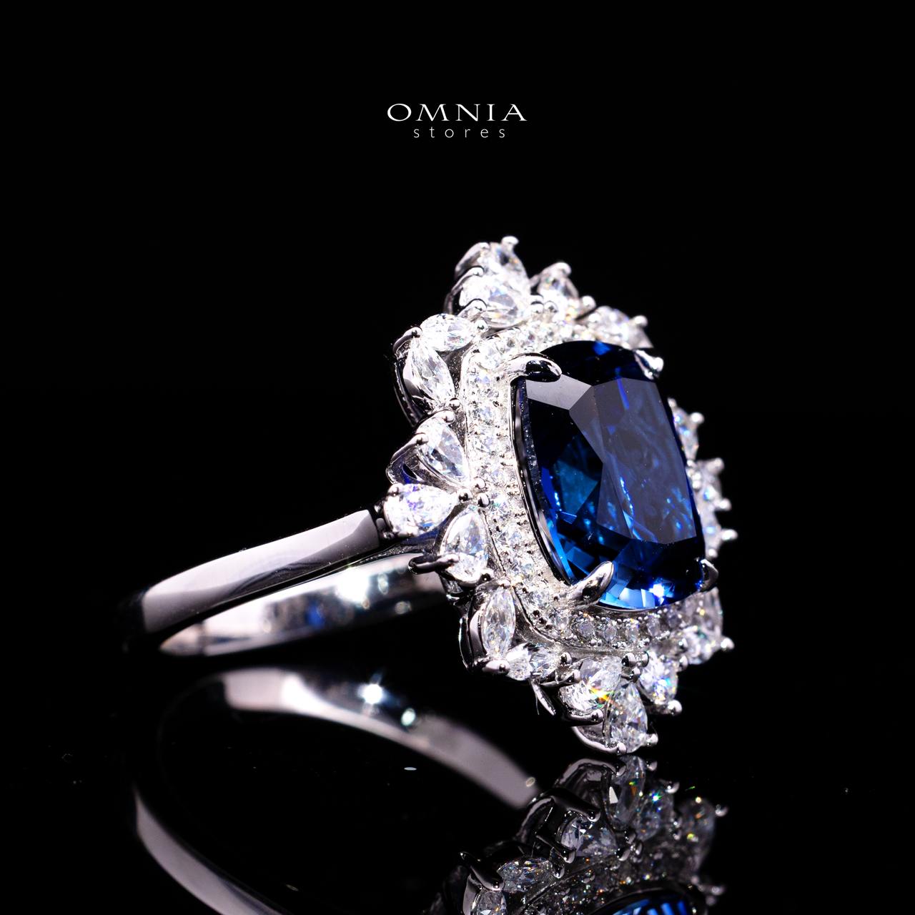 Alyah Blue Sapphire Ring with GRA Certificate in 925 Sterling Silver - Image 4