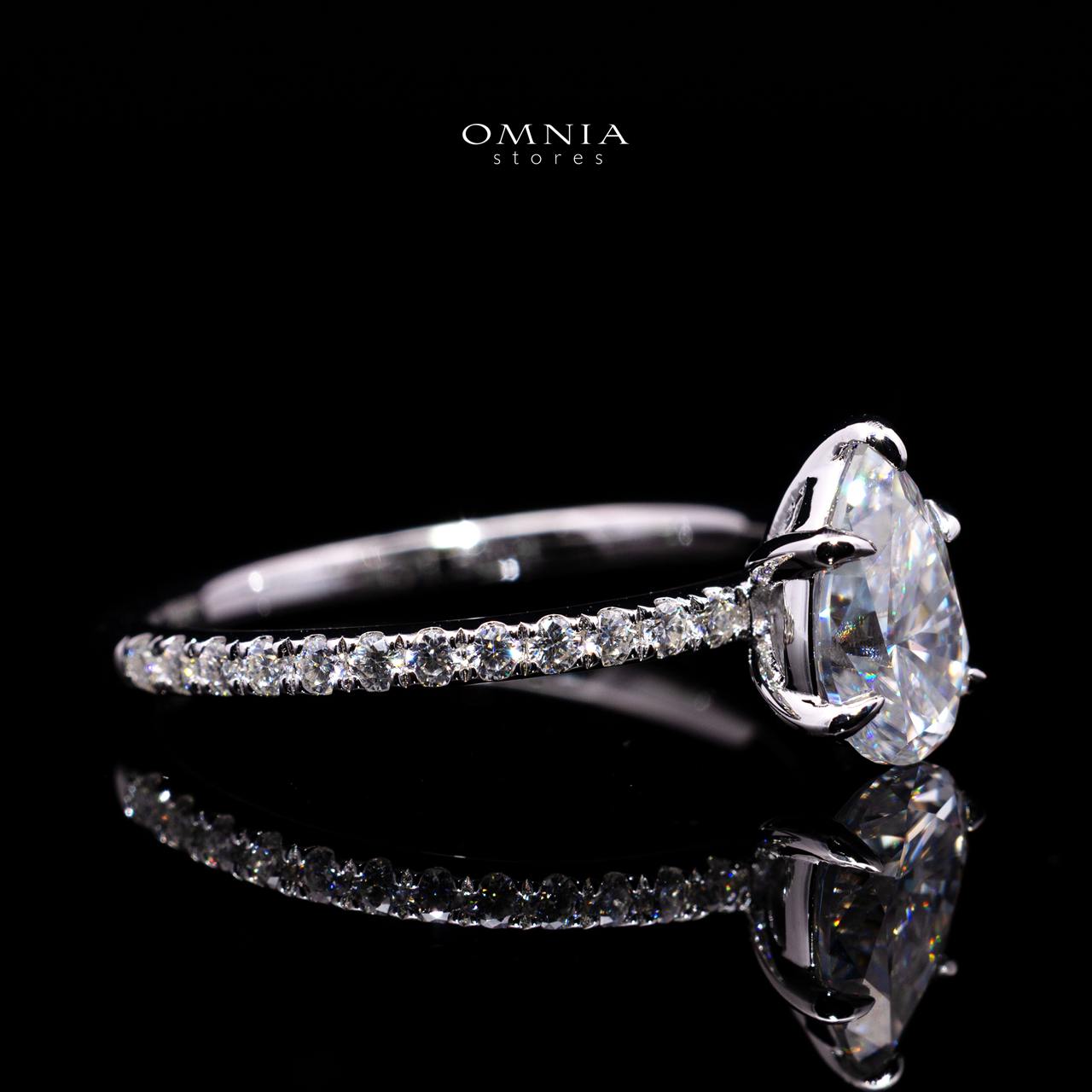 Tilda Pear-Cut Moissanite Ring 6x9mm (1.5CT) with Certificate in 925 Sterling Silver - Image 3