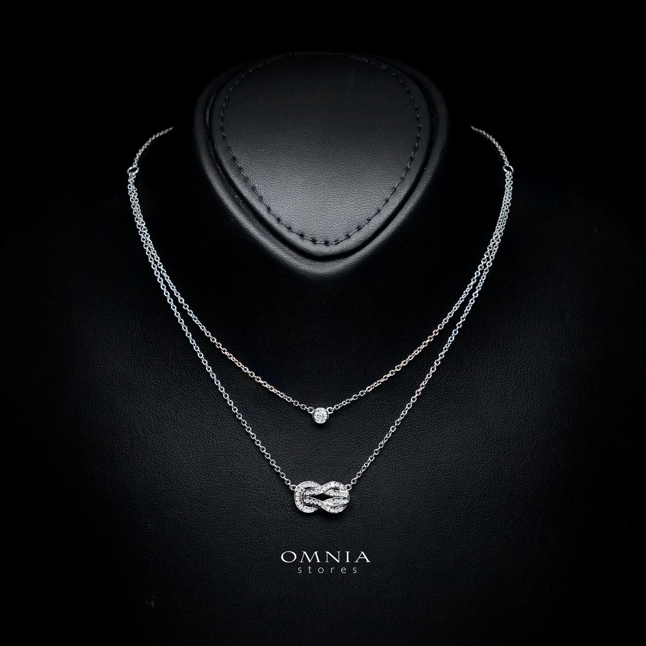 Amora Necklace with Certified Premium Simulated Diamonds in 925 Sterling Silver - Image 2