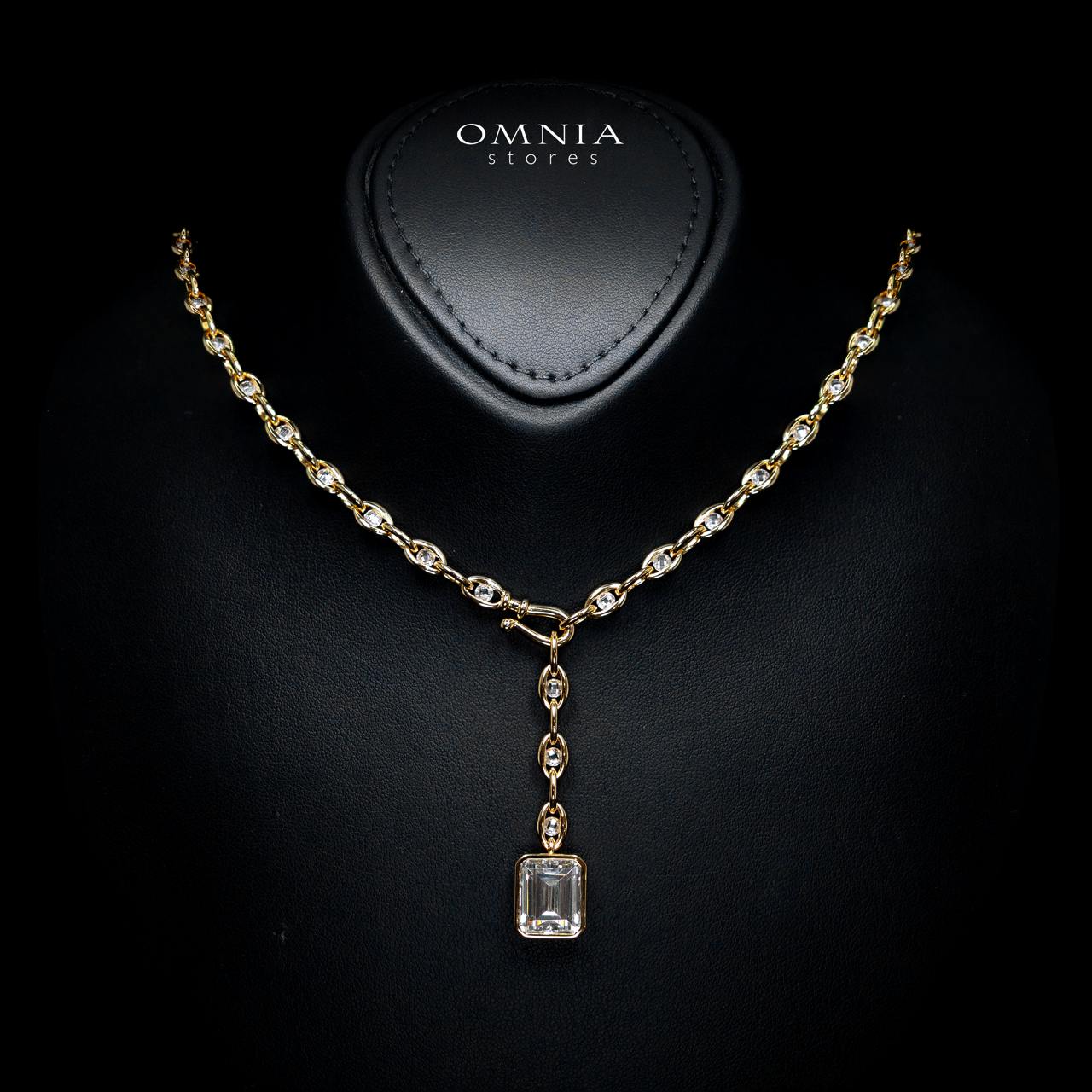 Evie Gold-Plated Necklace with Certified Premium Simulated Diamonds in 925 Sterling Silver - Image 2