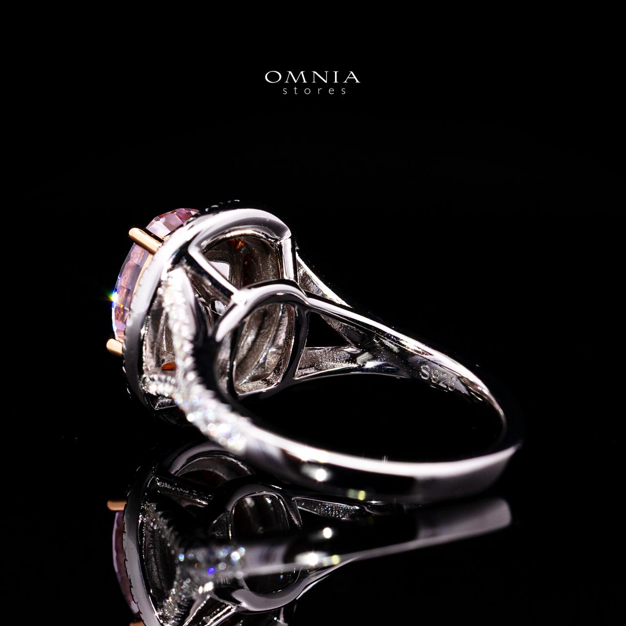 Annie Pink Ring with Certified Premium Simulated Diamonds in 925 Sterling Silver - Image 4