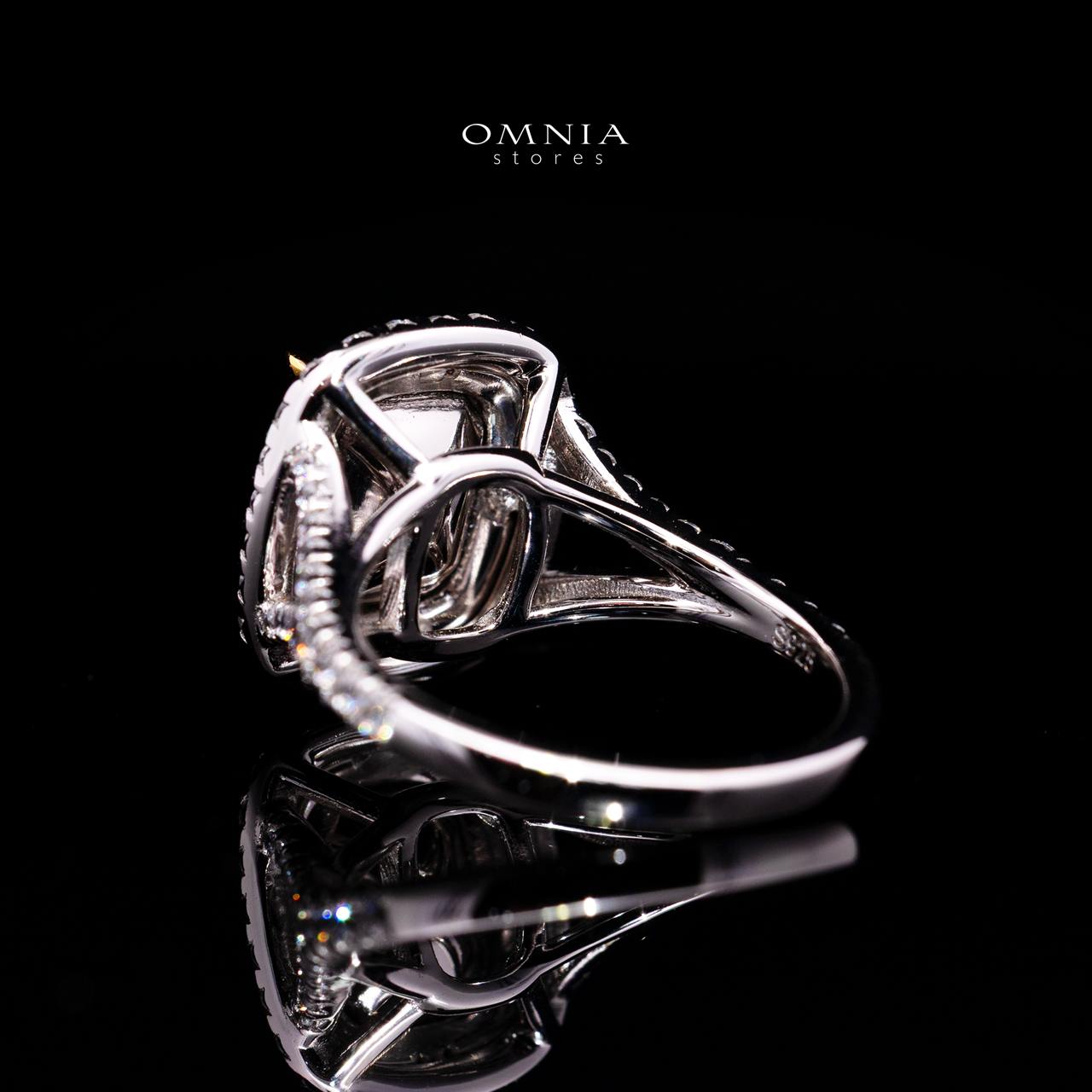 Martina Yellow Ring with Certified Premium Simulated Diamonds in 925 Sterling Silver - Image 4