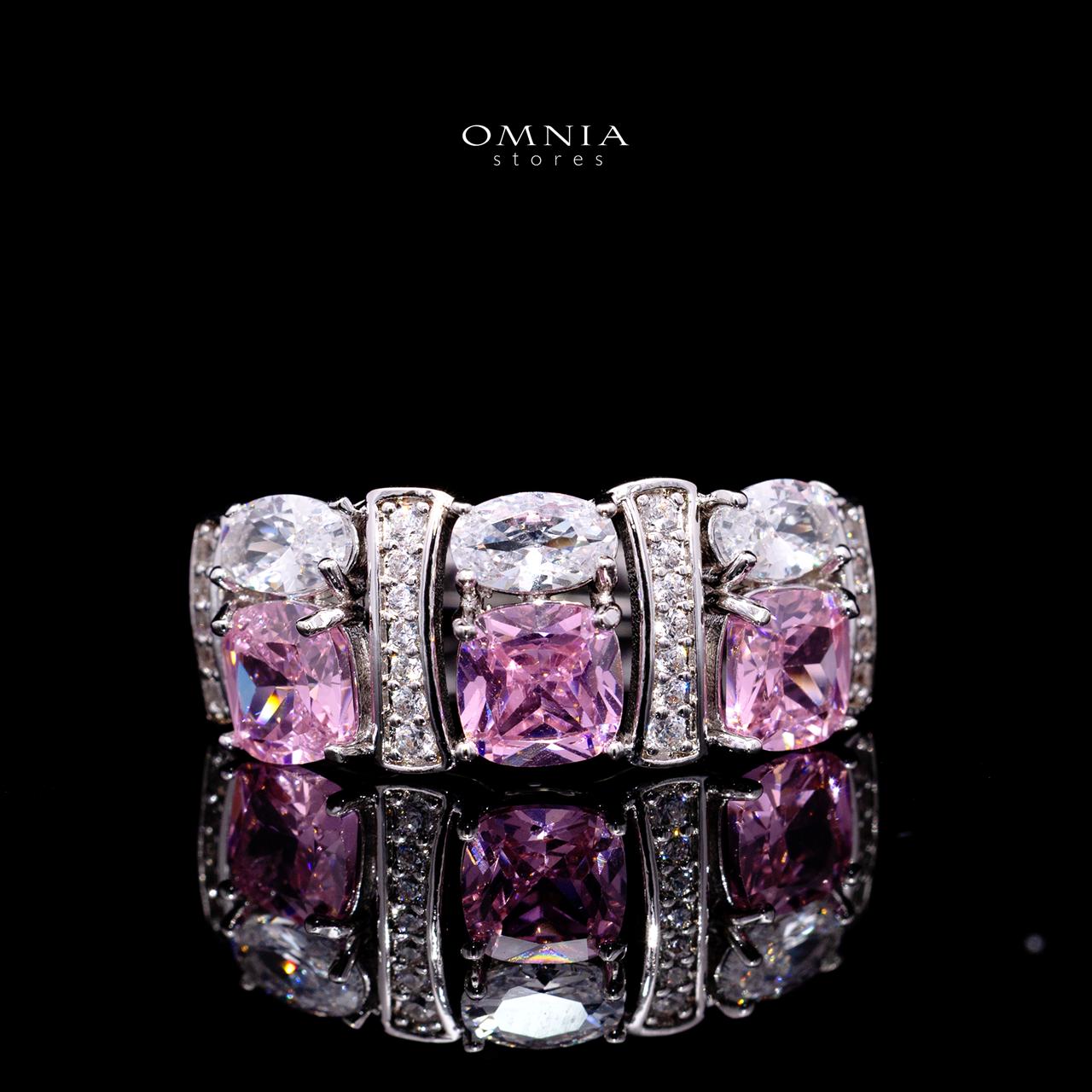 Marley Pink Bridal Full Set with High-Quality Simulated Diamonds – Rhodium Plated - Image 5