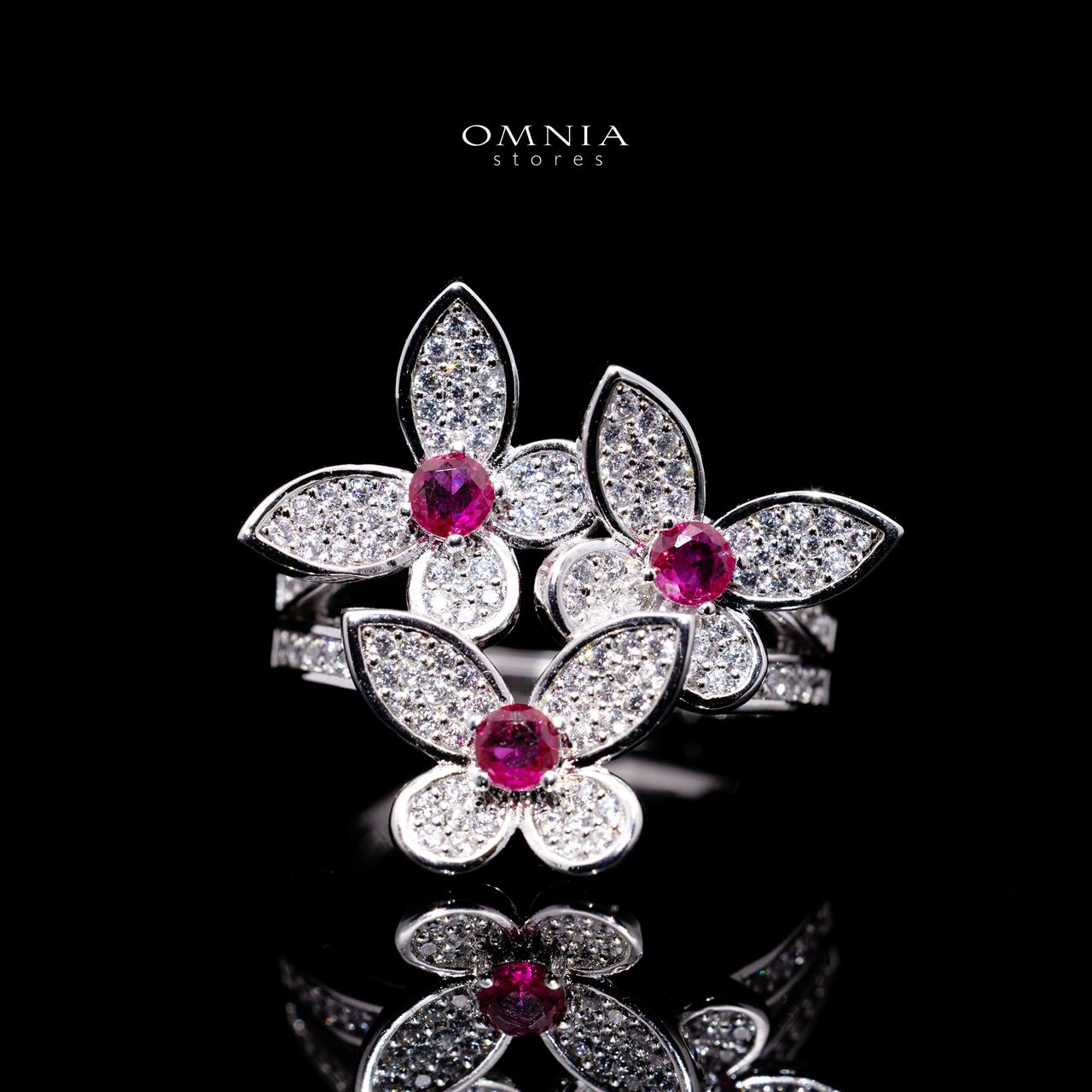 Xaila Ruby Red Luxury Bridal Full Set with High-Quality Simulated Diamonds – Rhodium Plated - Image 5