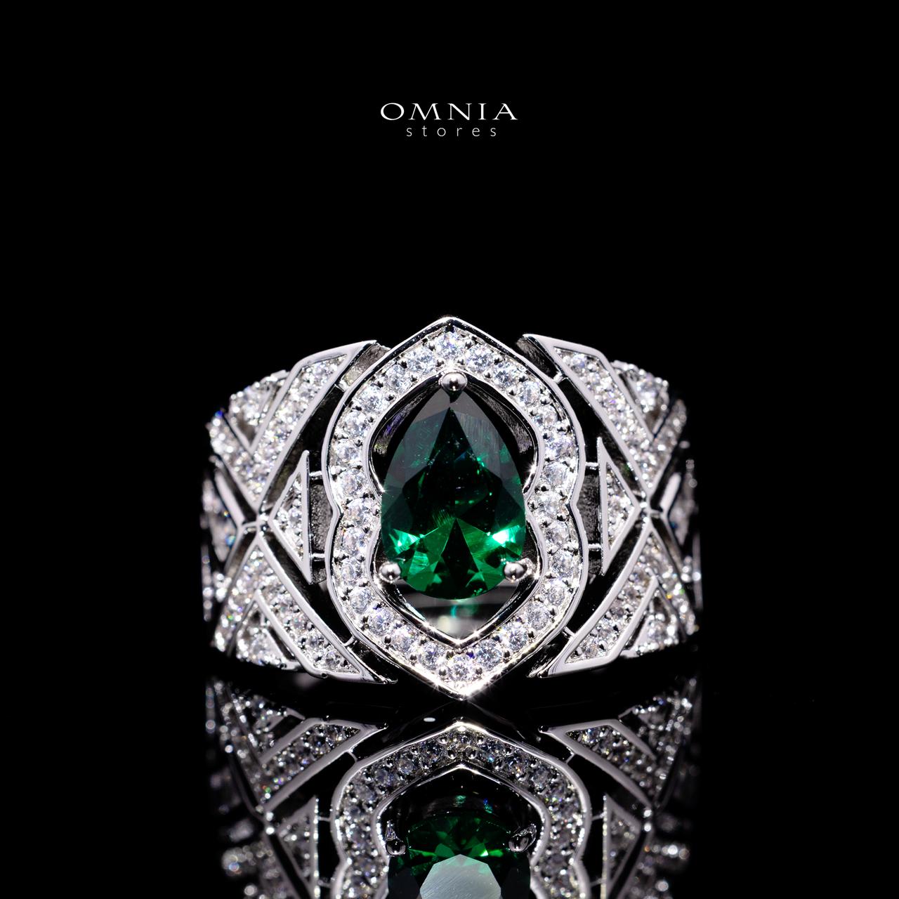Daryan Green Luxury Bridal Full Set with High-Quality Simulated Diamonds – Rhodium Plated - Image 5