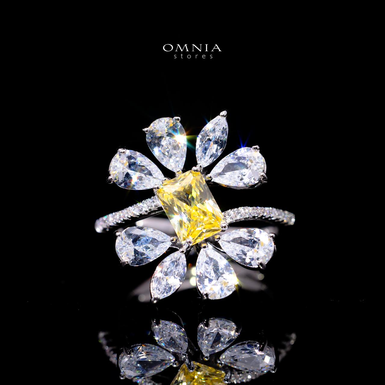 Rizza Yellow Luxury Bridal Full Set with High-Quality Simulated Diamonds – Rhodium Plated - Image 5