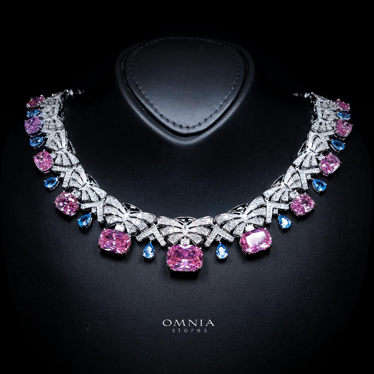 Kenzy Multicolor Luxury Bridal Full Set with High-Quality Simulated Diamonds – Rhodium Plated - Image 2