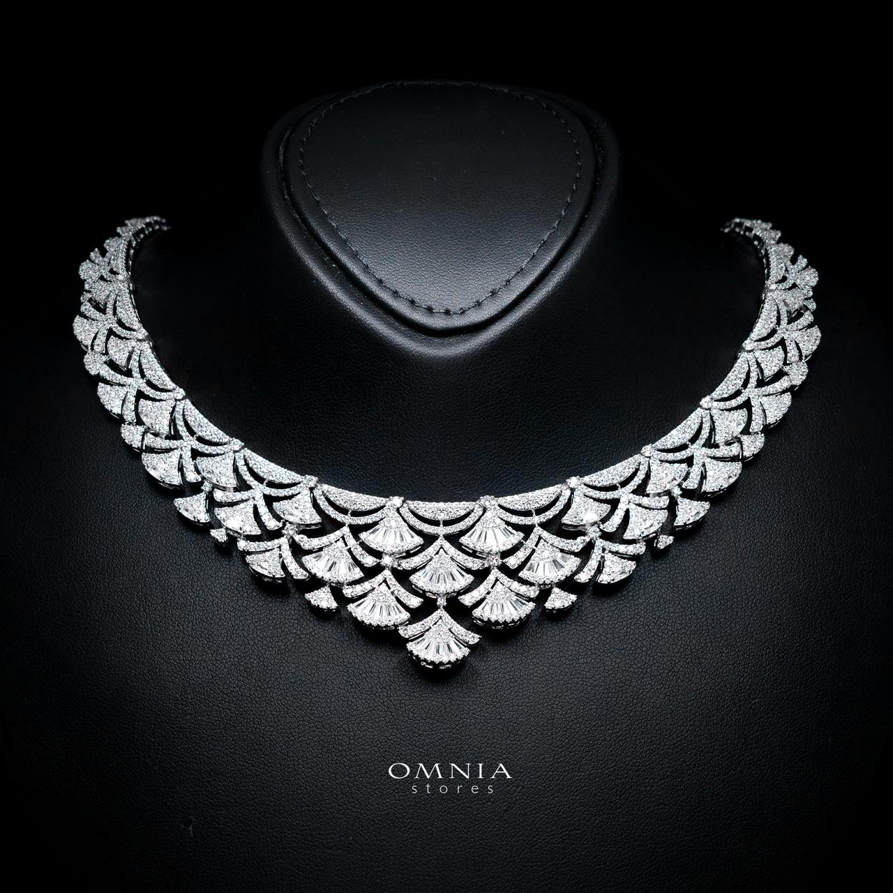 Jemila Luxury Bridal Full Set with High-Quality Simulated Diamonds – Rhodium Plated - Image 2