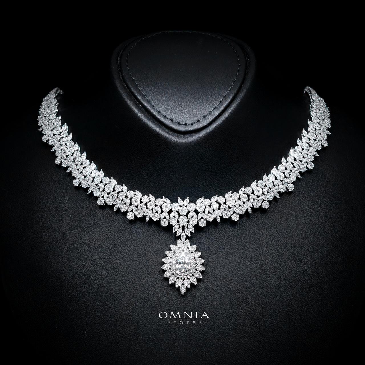 Ayrine White Luxury Bridal Full Set with High-Quality Simulated Diamonds – Rhodium Plated - Image 2
