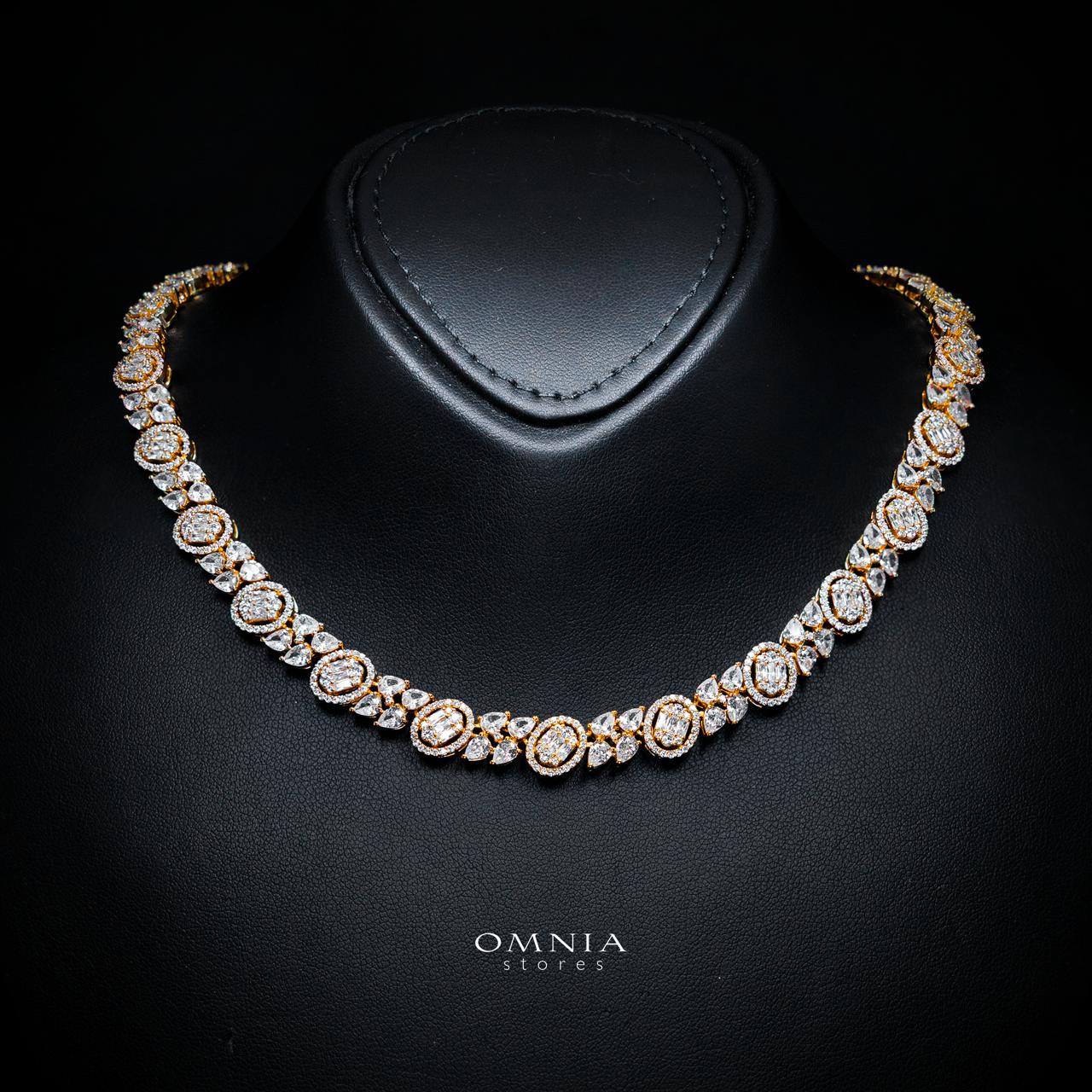 Rahima Gold Luxury Bridal Full Set with High-Quality Simulated Diamonds and Rhodium Plating - Image 2
