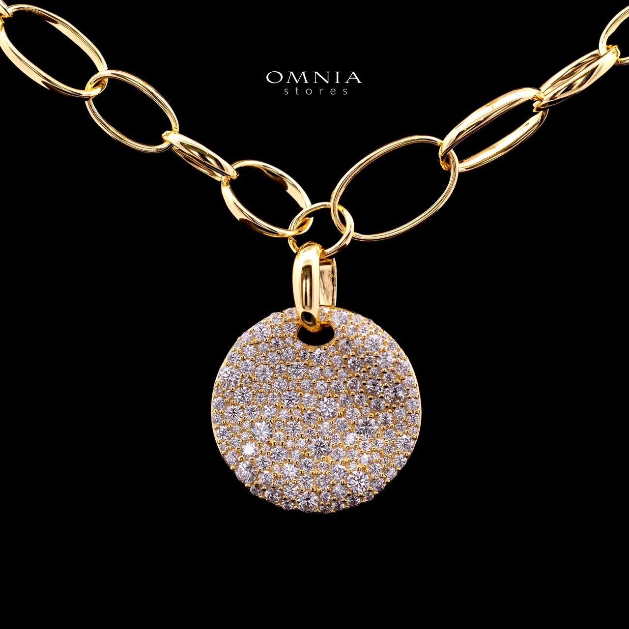 Raelynn Gold-Plated Necklace with Certified Premium Simulated Diamonds in 925 Sterling Silver - Image 3