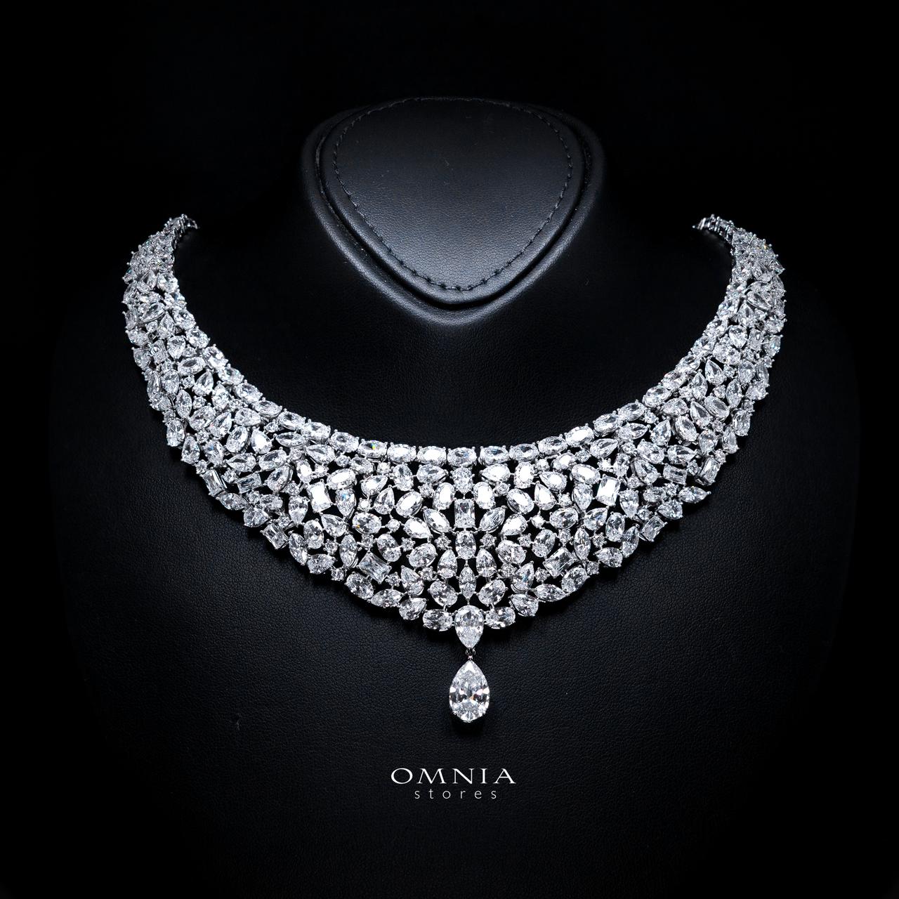 Maya White Luxury Bridal Full Set with High-Quality Simulated Diamonds – Rhodium Plated - Image 2