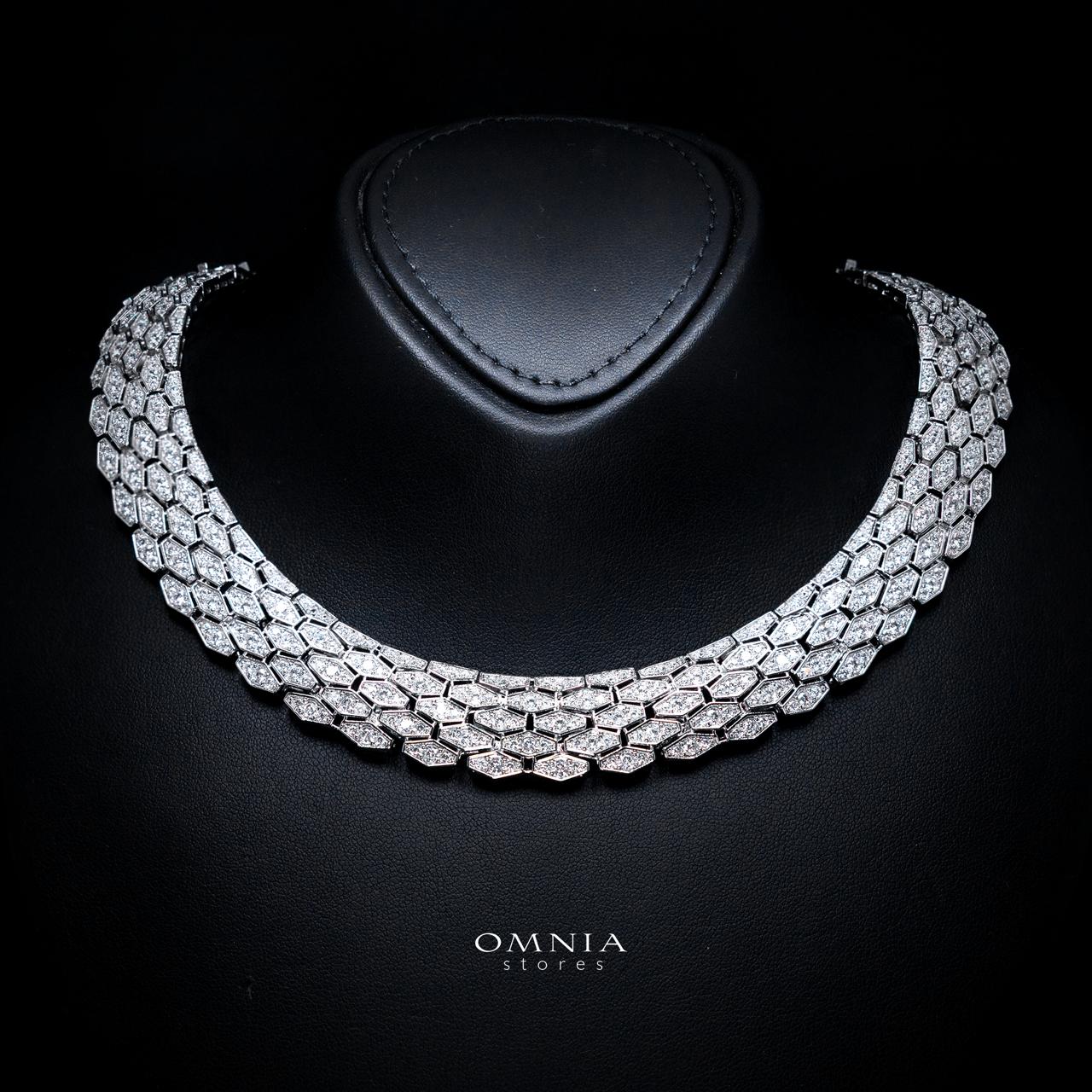 Coleen Luxury Bridal Full Set with High-Quality Simulated Diamonds – Rhodium Plated - Image 2