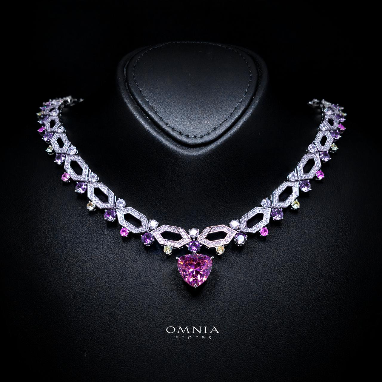 Elissa Multicolor Luxury Bridal Full Set with High-Quality Simulated Diamonds – Rhodium Plated - Image 2