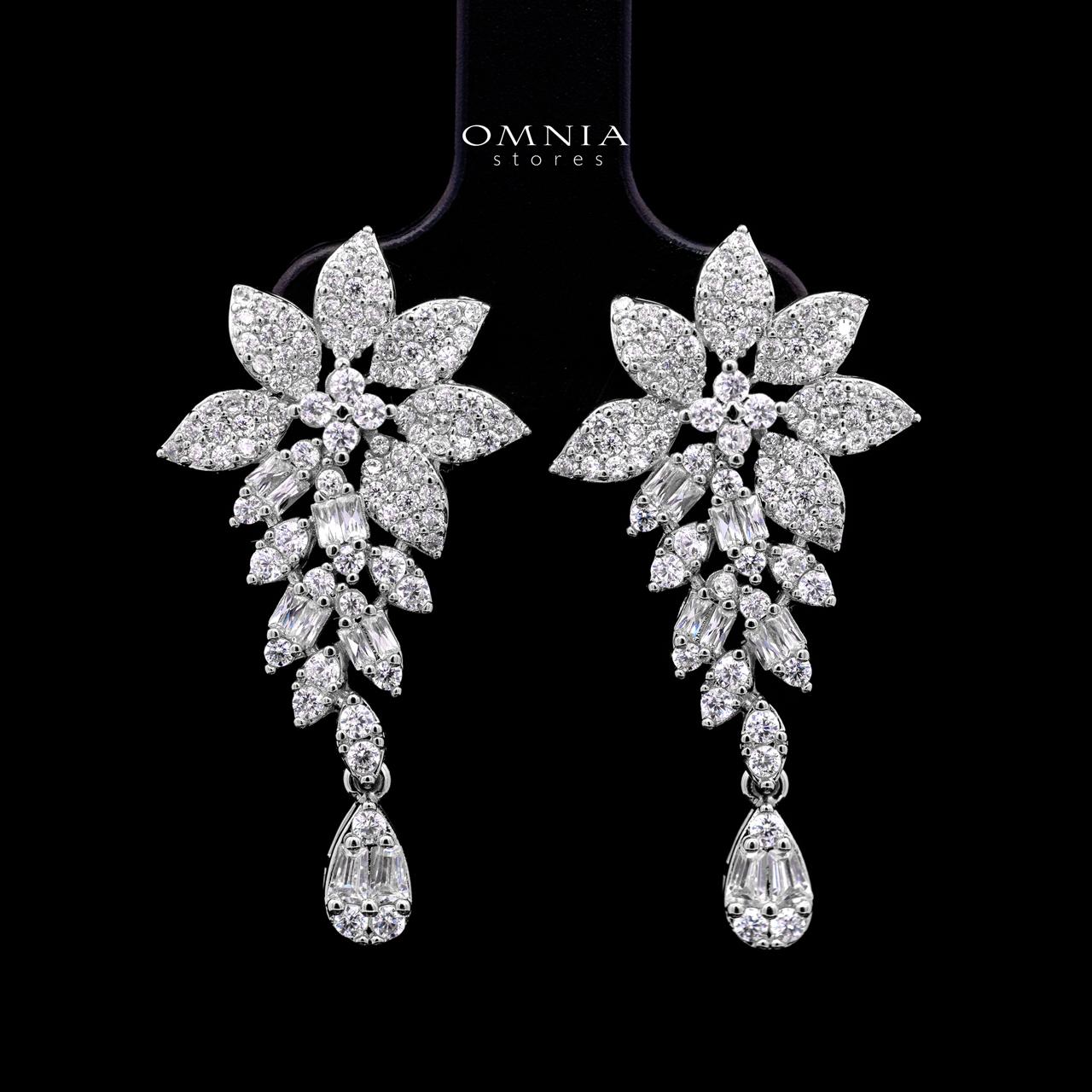 Farrah White Luxury Bridal Full Set with High-Quality Simulated Diamonds – Rhodium Plated - Image 4