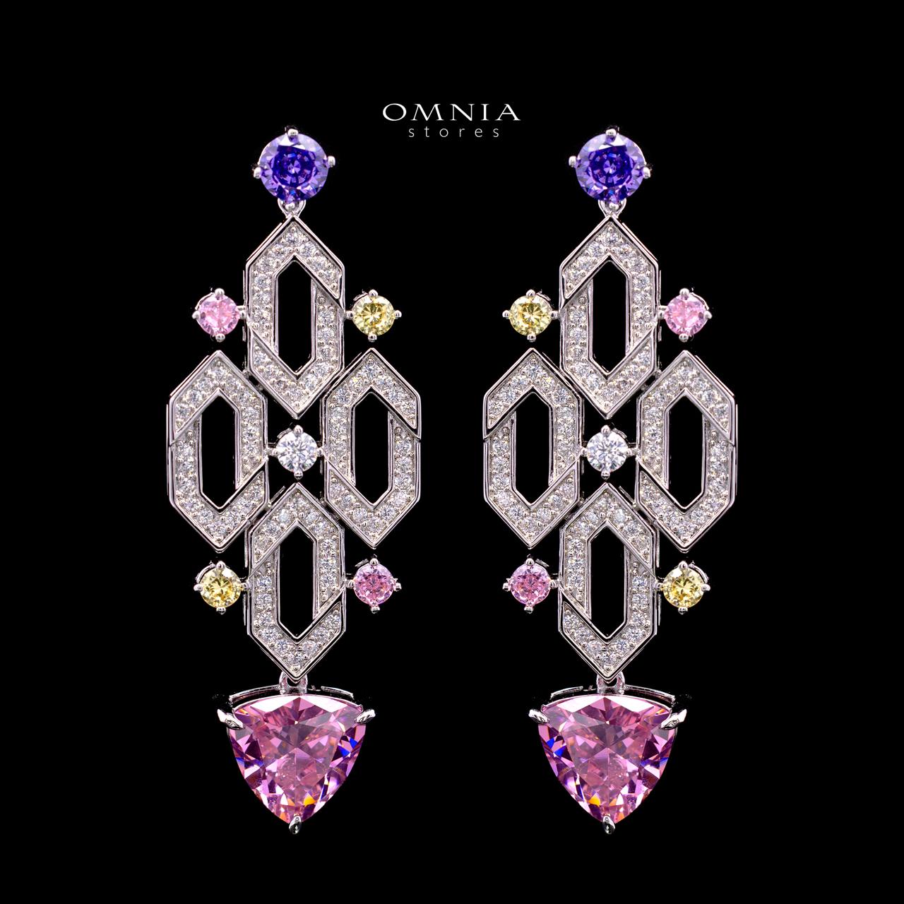 Elissa Multicolor Luxury Bridal Full Set with High-Quality Simulated Diamonds – Rhodium Plated - Image 4