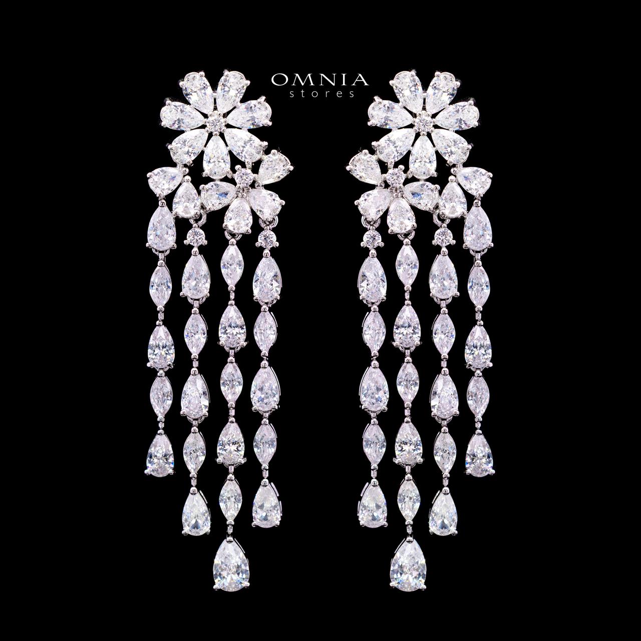 Seema White Luxury Bridal Full Set with High-Quality Simulated Diamonds – Rhodium Plated - Image 4