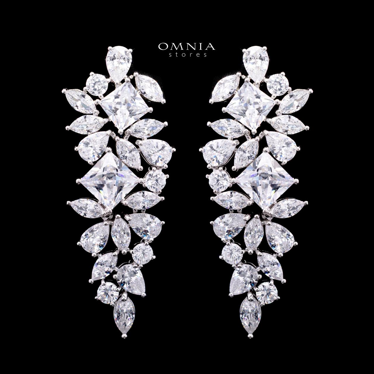 Christine White Luxury Bridal Full Set with High-Quality Simulated Diamonds – Rhodium Plated - Image 4