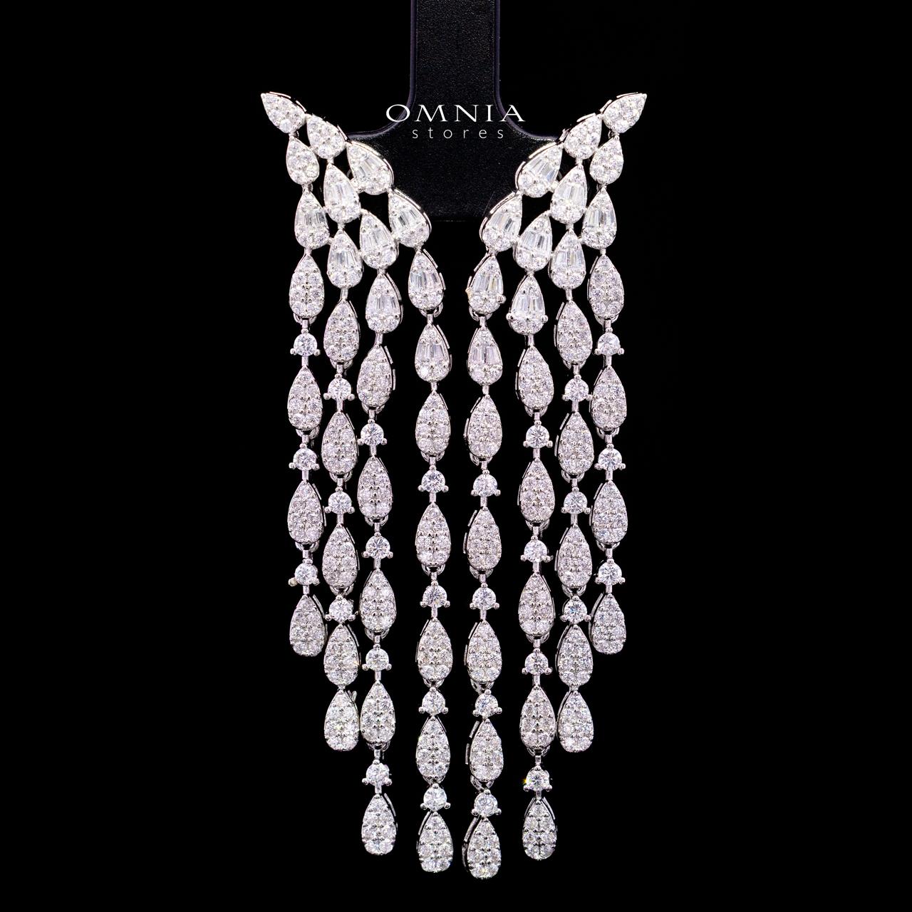 Adaliya Luxury Bridal Full Set with High-Quality Simulated Diamonds – Rhodium Plated - Image 4
