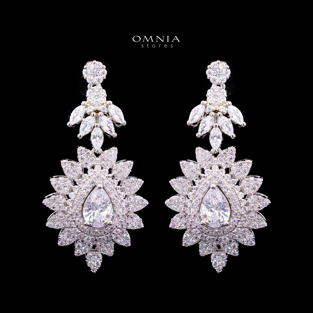 Ayrine White Luxury Bridal Full Set with High-Quality Simulated Diamonds – Rhodium Plated - Image 4